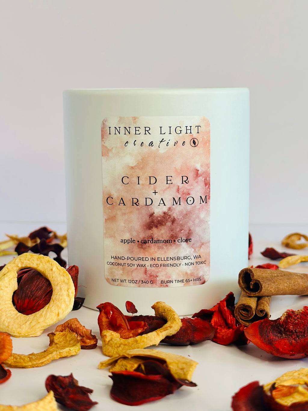 Cider + Cardamom | 12oz Hand-Poured Coconut Soy Wax Candle