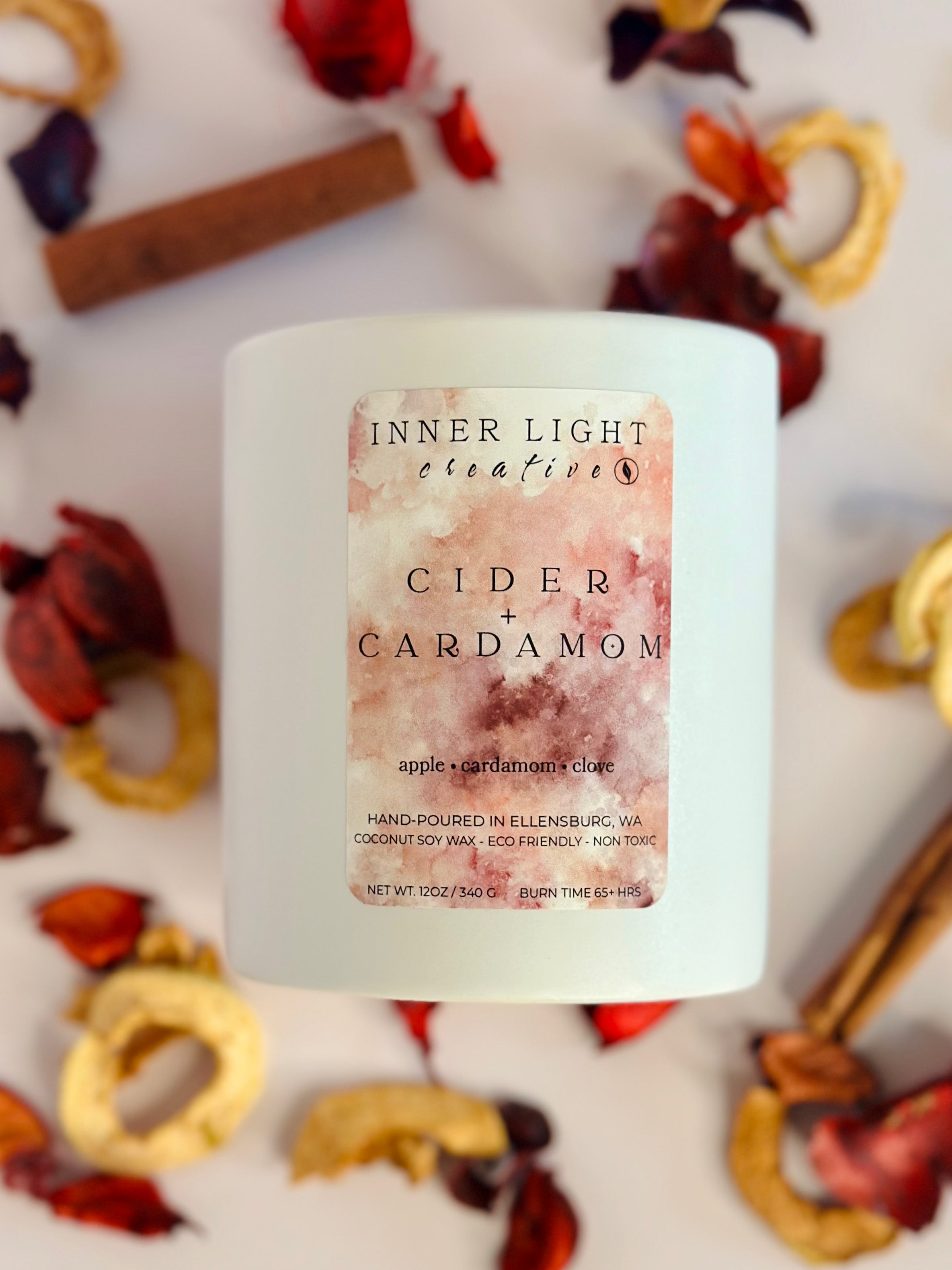 Cider + Cardamom | 12oz Hand-Poured Coconut Soy Wax Candle