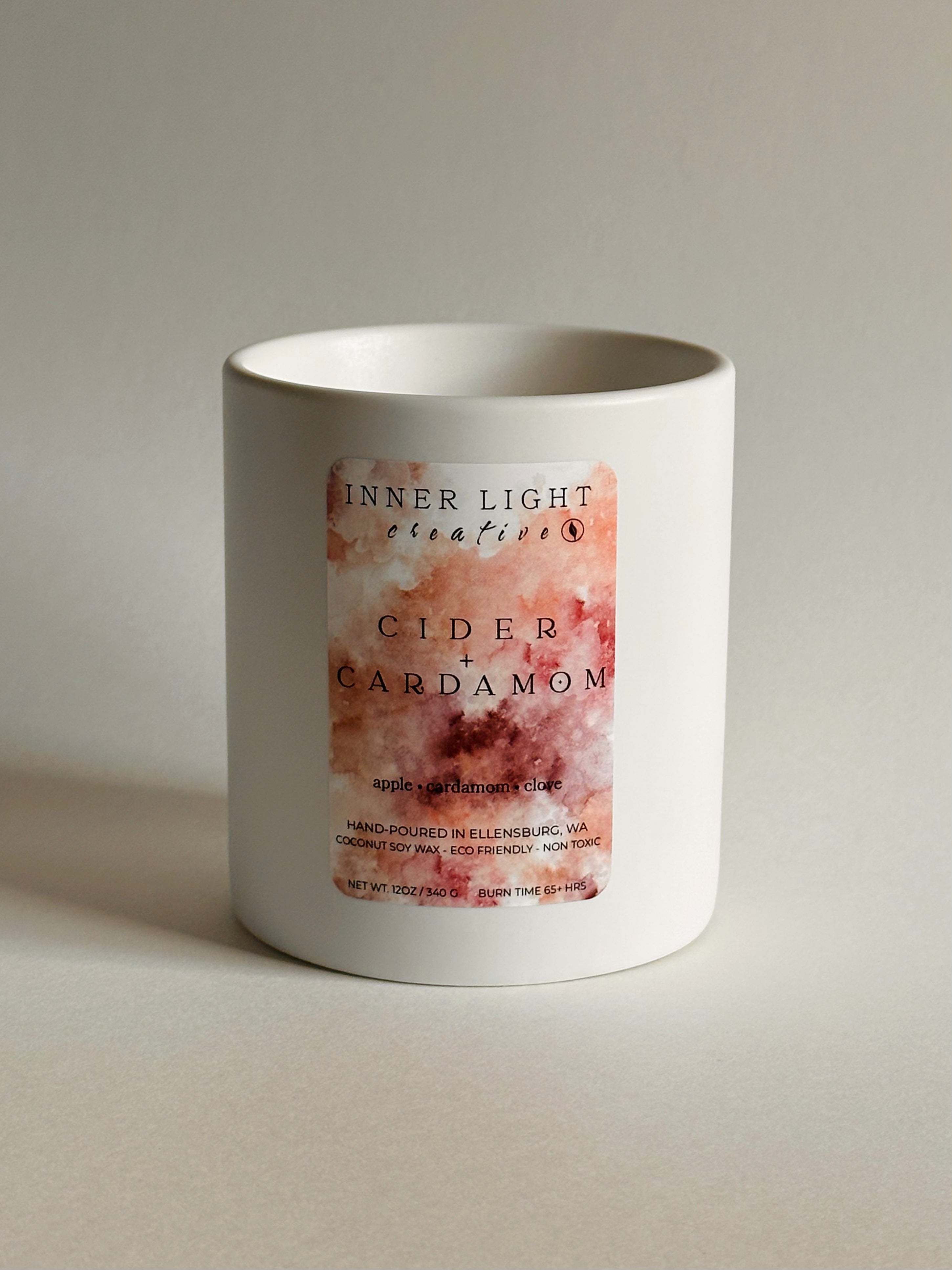 Cider + Cardamom | 12oz Hand-Poured Coconut Soy Wax Candle