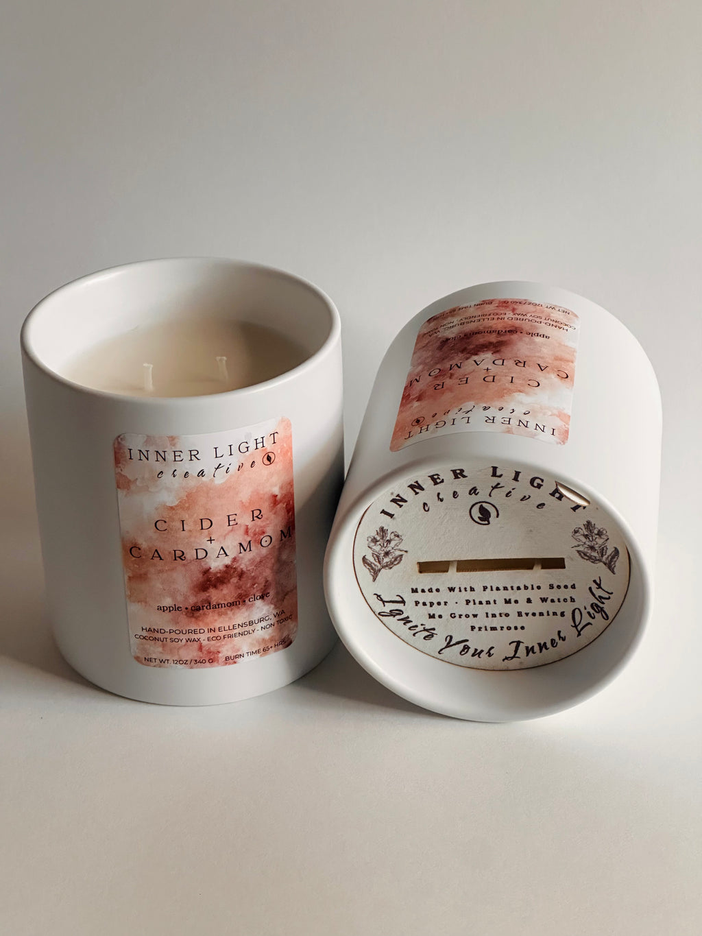 Cider + Cardamom | 12oz Hand-Poured Coconut Soy Wax Candle