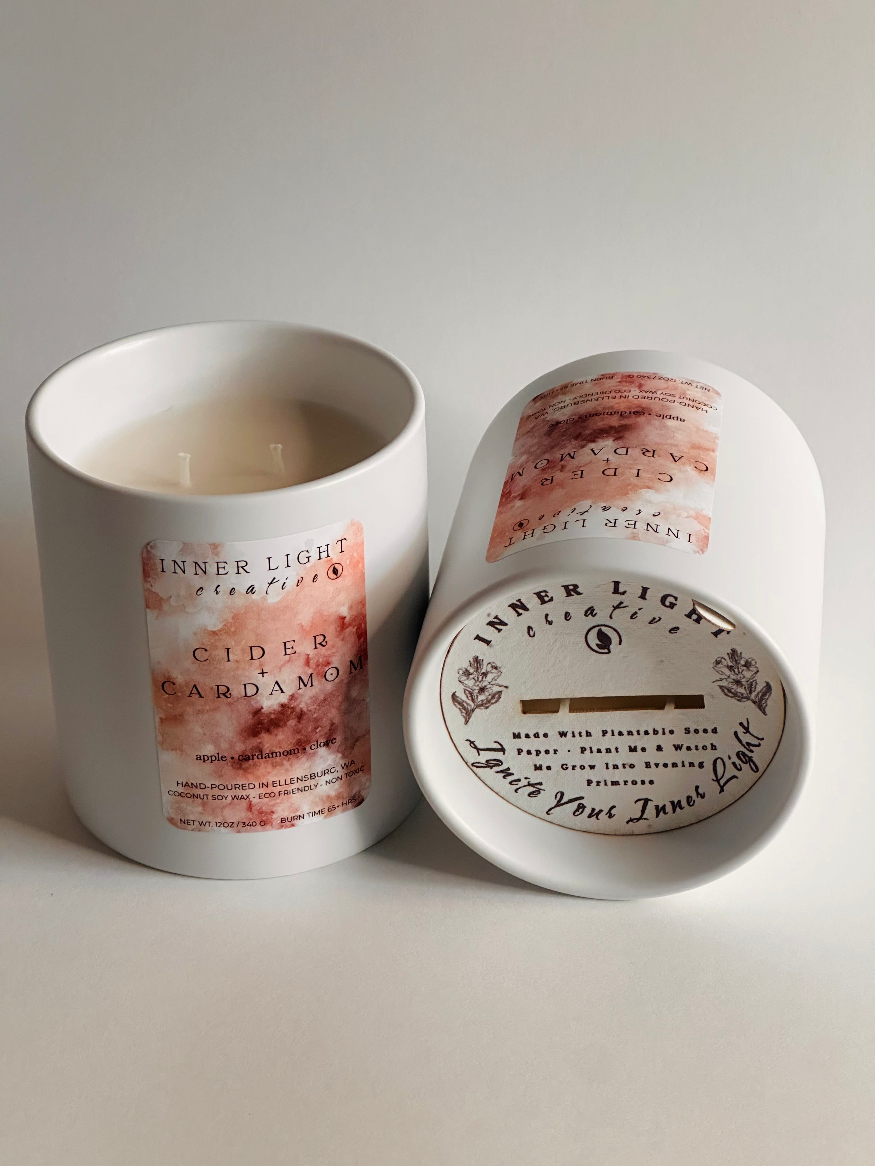 Cider + Cardamom | 12oz Hand-Poured Coconut Soy Wax Candle