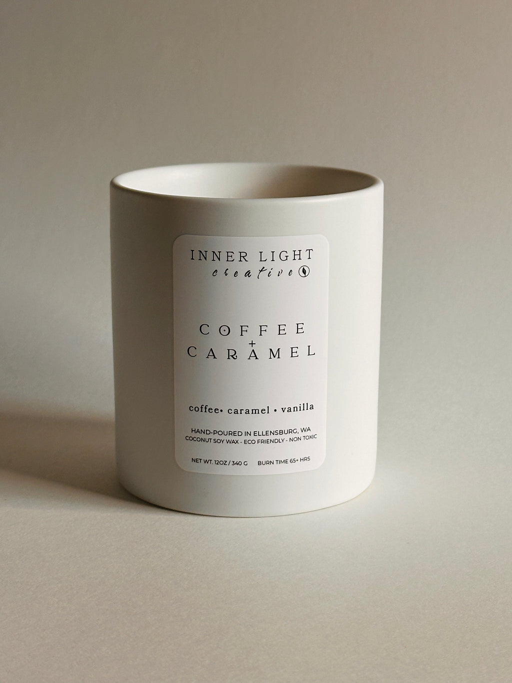 Coffee + Caramel | 12oz Hand-Poured Coconut Soy Wax Candle