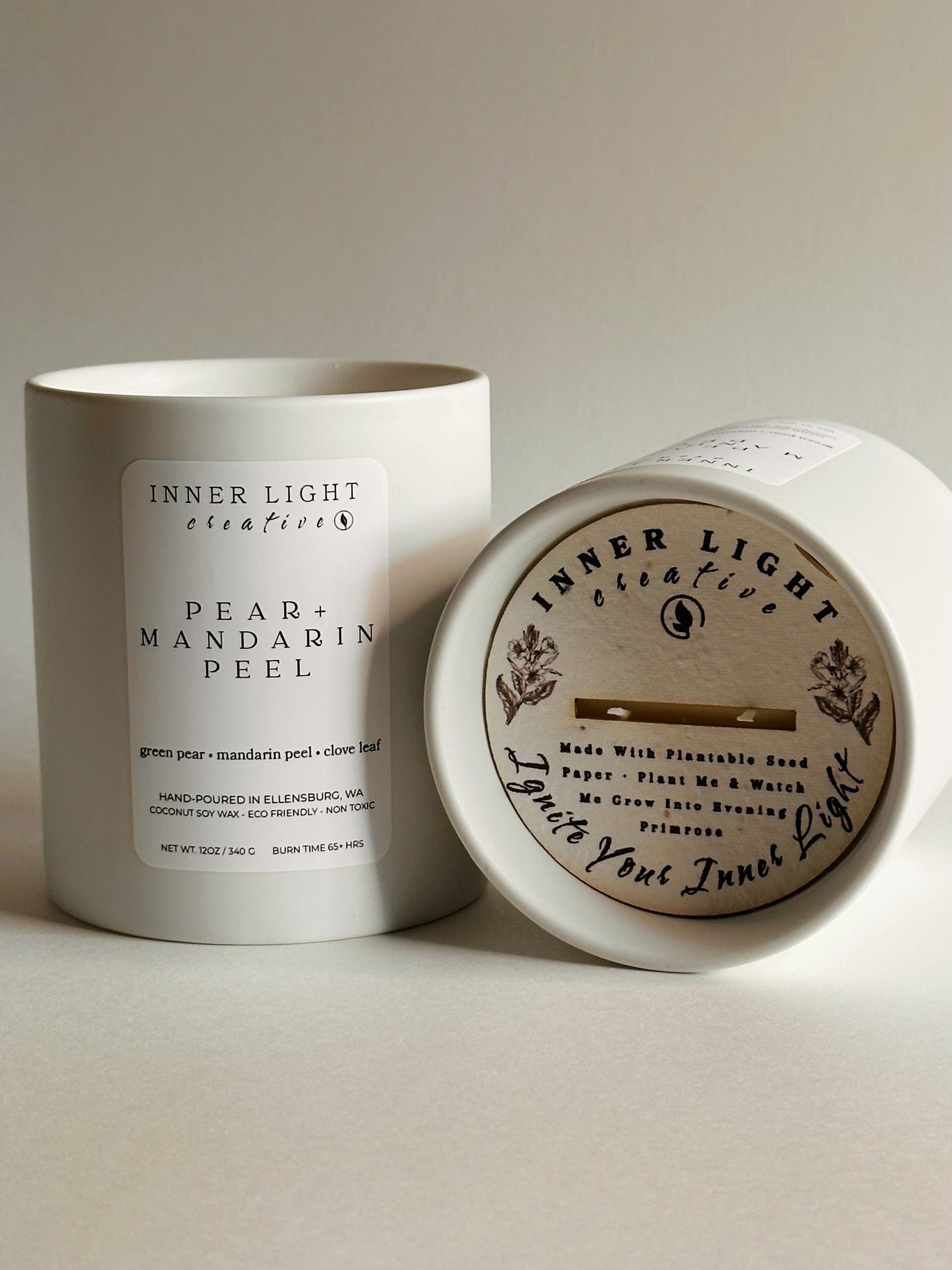 Pear + Mandarin Peel | 12oz Hand-Poured Coconut Soy Wax Candle