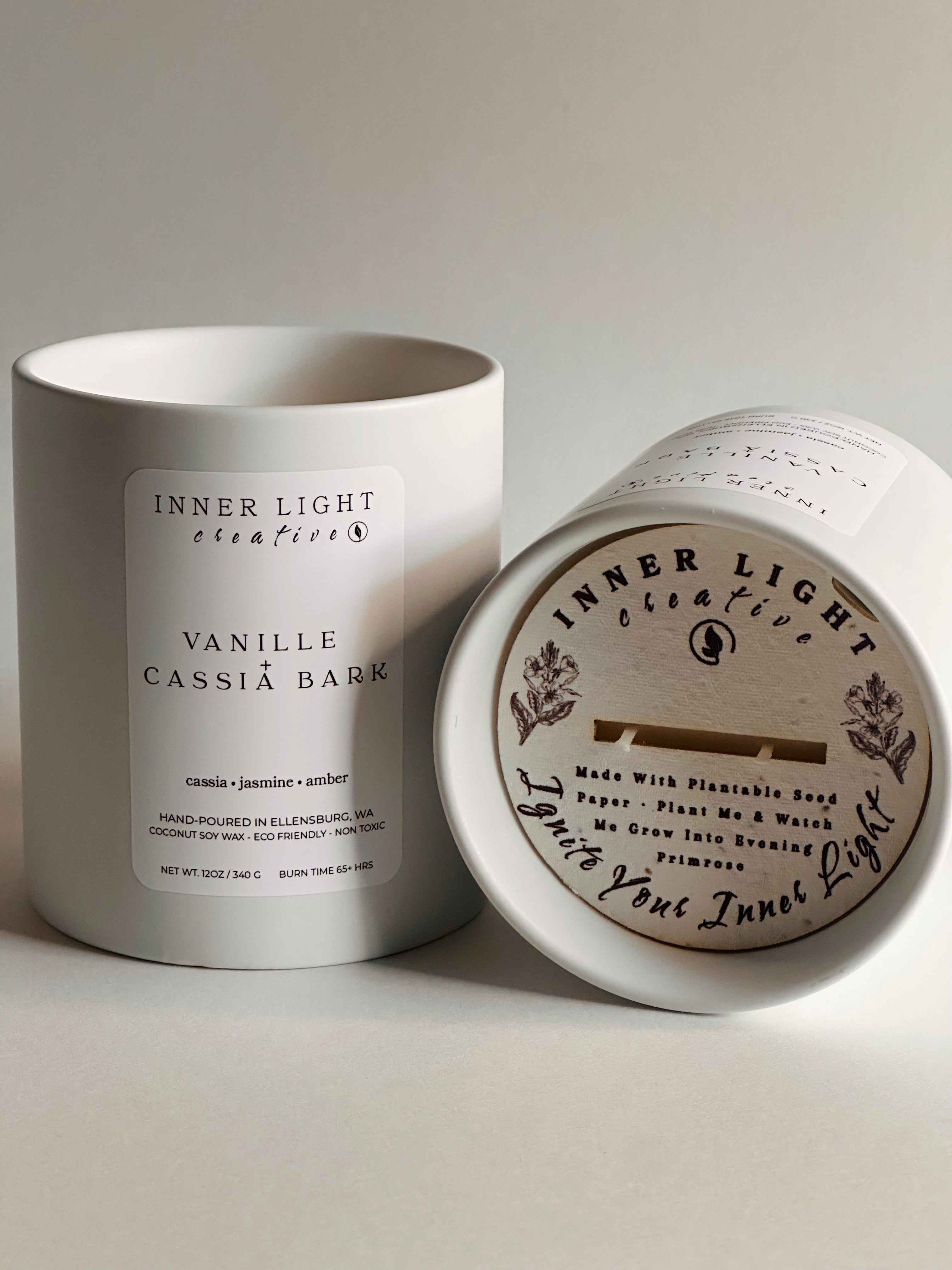 Vanille + Cassia Bark | 12oz Hand-Poured Coconut Soy Luxury Candle