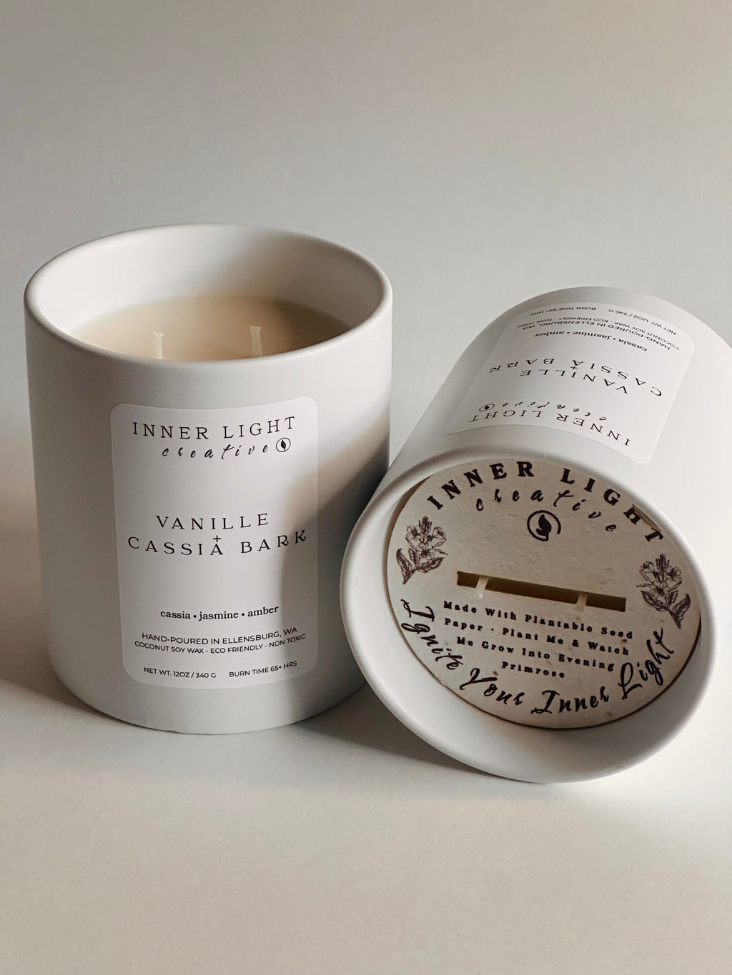Vanille + Cassia Bark | 12oz Hand-Poured Coconut Soy Luxury Candle
