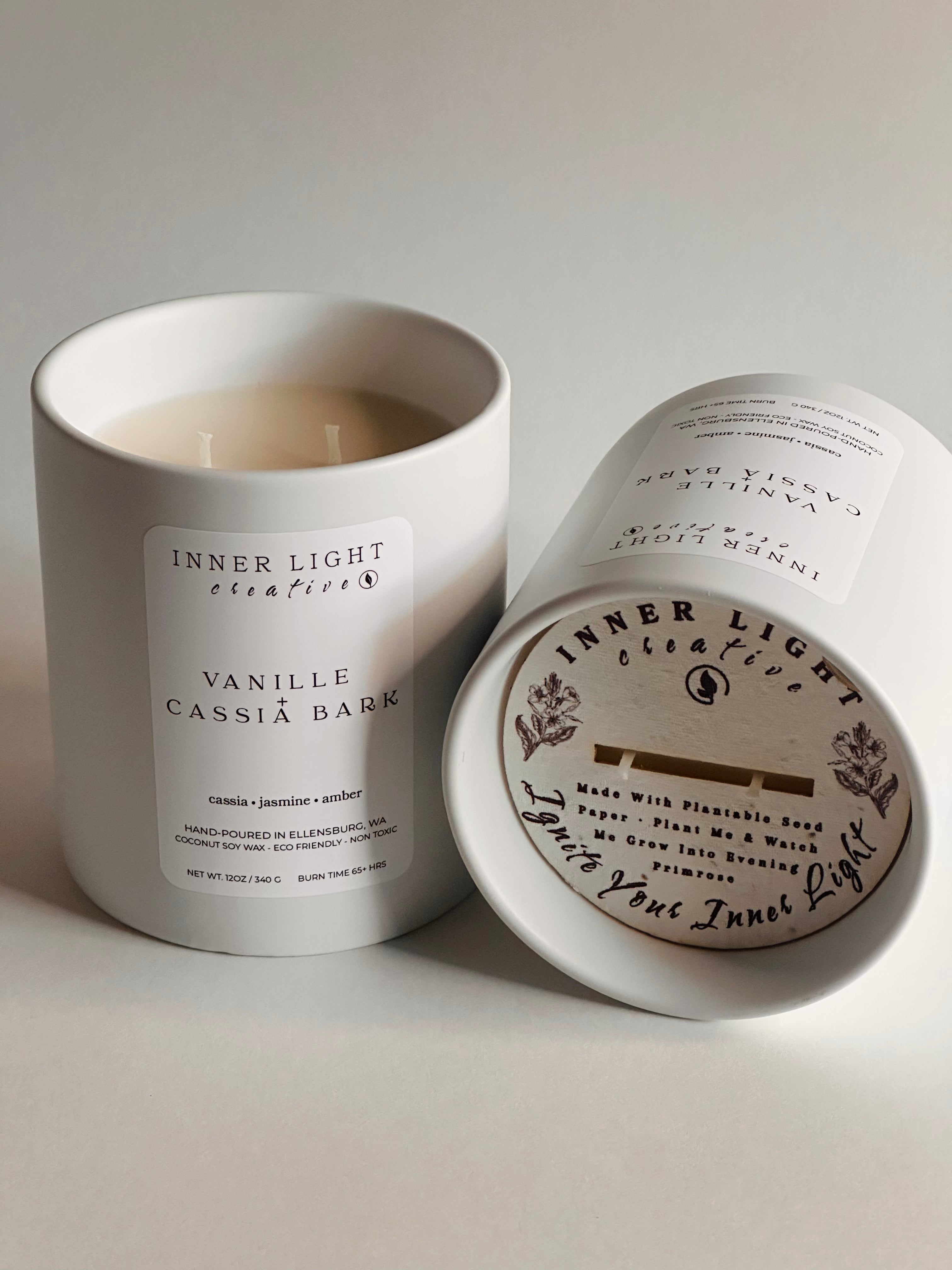 Vanille + Cassia Bark | 12oz Hand-Poured Coconut Soy Luxury Candle