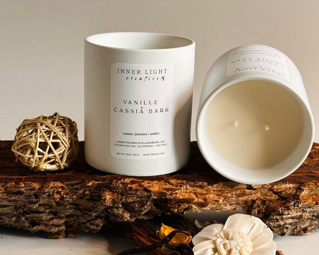 Vanille + Cassia Bark | 12oz Hand-Poured Coconut Soy Luxury Candle